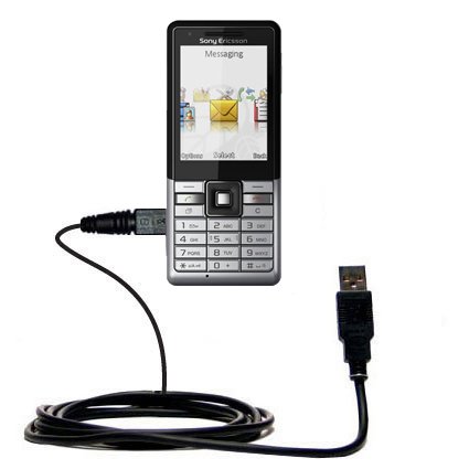 Classic Straight USB Cable for the Sony Ericsson J105a with Power Hot Sync and Charge capabilities - uses Gomadic TipExchange Technology