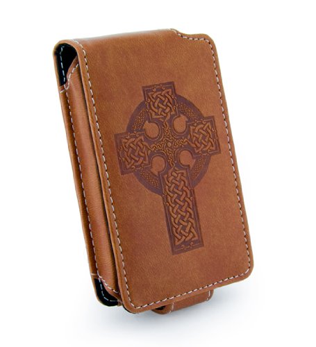 Tuff-Luv Apocalypse Series leather case cover for (Ipod Classic 120GB 80GB (160GB - 2009 model)) - Tan - The Celtic Sacred Seal