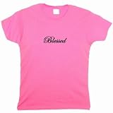 FlirtyDivaTeesWoman'sLooseFitT-Shirt-Blessed-PinkAzalea-Black