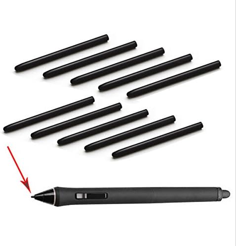 ZLF Universal Graphic Drawing Pad Standard Black Replacement Pen Nibs for Bamboo Intuos Cintiq CTE MTE CTL CTH Series Pad Pen (10pcs)