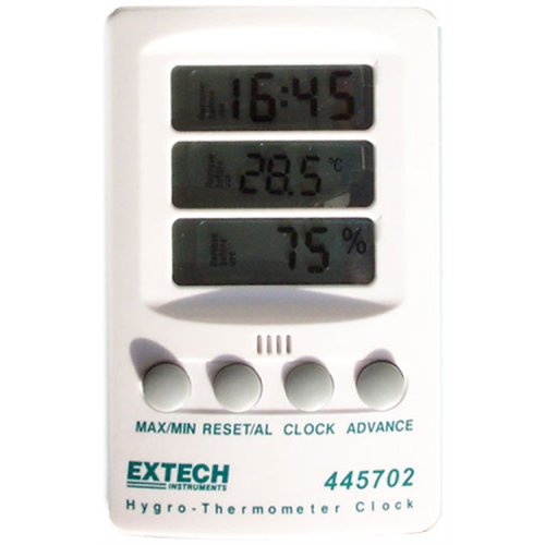 Extech Hygro-Thermometer Clock - Extech Instruments - EX-445702 - ISBN: B000JNR7WW - ISBN-13: 0793950445723