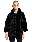 Trina Turk Womens Kendra Coat, Black, Large