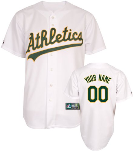 MLB Boys' Oakland A's Replica Jersey Personalized (White, Medium)