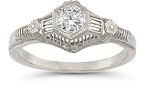 1/4 Carat Vintage Floral Diamond Ring