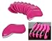Bundle Monster 10pc Neoprene Golf Iron Club See Through Window Head Cover Protection Case Set - Pink - For Taylormade, Nike, Callaway, Etc