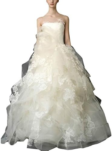 DAPENE Women's Wedding Dress Vintage For Bride White US 6