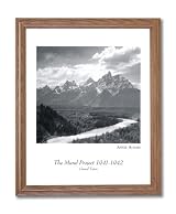 Ansel Adams Grand Teton B/W Photo Landscape #1 Wall Picture Oak Framed Art Print