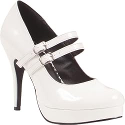 Mary Jane Platform Shoes White
