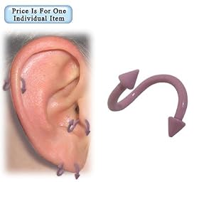 Pink Enamel Coated Over Surgical Steel Twister Ring