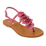 Sunny Feet by Journee Floral Vamp Ladies Sandals by 