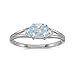 14k White Gold Oval Aquamarine And Diamond Ring