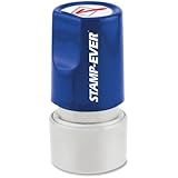 Stamp-Ever Pre-Inked Round Message Stamp, Check Mark, Stamp Impression Size: 3/4-Inch Diameter, Red (5970)