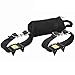 ESUMIC® Anti-Slip Shoes Ice Gripper Cleats Crampons With Pouch Carabiner