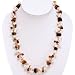 White Pearl, Gold Quartz & Lace Agate Handmade Necklace