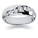 0.2 ctw. Men's Round Diamond Wedding Band in Platinum