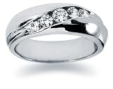 0.2 ctw. Men's Round Diamond Wedding Band in Platinum