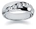 0.2 ctw. Men's Round Diamond Wedding Band in 14K White Gold