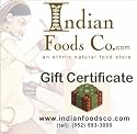 IndianFoodsCo.com Gift Certificate- $40.00