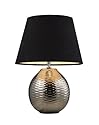 Mary Kate & Ashley 1 Light Table Lamp in a Chrome Finish, Black Shade