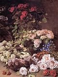 12X16 inch Claude Monet Floral Canvas Art Repro Spring flowers