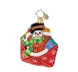 Christopher Radko Glass Special Delivery Gem Snowman Christmas Ornament #1015632