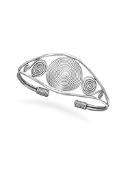 Oxidized Coil Design Cuff Bracelet