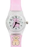 TimerMall OEM - Montre Enfants - Quartz - Caoutchouc - Ours rose Tous chiffrdheuresarqueurs Kid Dial Wh