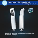 YaKult(TM) Brass Handheld Shower Head L-style High Pressure Single Function 2.0 GPM Luxury Hand Showerhead Chrome(only shower head)