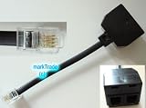 Y Verteiler TELEFON ADAPTER RJ14 Stecker 2x Kuppel