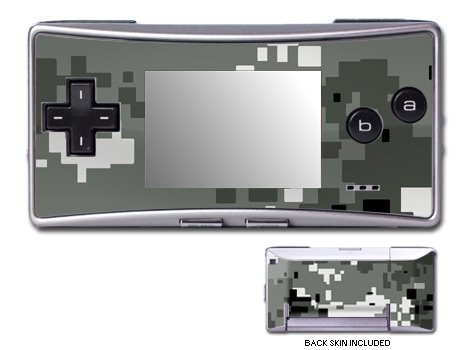 Digital Urban Camo Design GameBoy Micro Decorative Protector Skin Decal Sticker