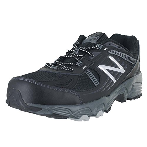 New Balance Men's MT410V4 Trail Shoe, Black/Silver, 12 D US