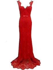 V-neck Sleeveless Evening Dress/Prom Dress/Wedding Party Dress 