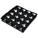PenSee 100% Silk Woven Black & Grey Skull Pattern Pocket Square