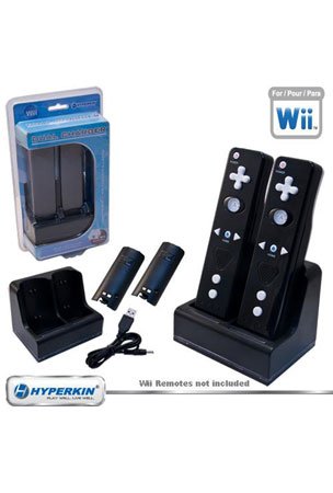 Wii Dual Charger Black Hyperkin