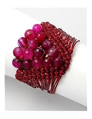 Cotton Waxed Thread Agate Bracelet