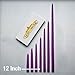 Light In The Dark Elegant Lavender Unscented Taper Candles 12 Inch Tall 3/4 Inch Thick Set of 12 Burn 10 Hours