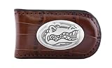 NCAA Florida Gators Tan Crocodile Leather Magnet Concho Money Clip, One Size