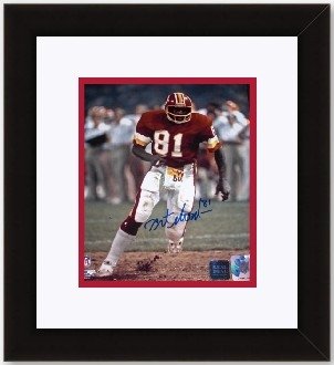 Art Monk Autographed/Hand Signed Washington Redskins 8x10 action Photo - Custom Framed