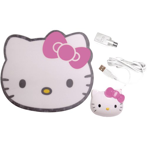 Hello Kitty KT4098 USB/PS2 Optical Mouse and Mouse Pad