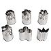 Set of Six Stainless Steel Food Prep Cutting Molds Japan
