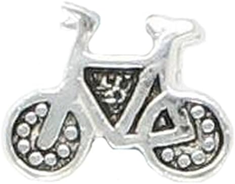 Quiges Sterling Silver Bycicle Bead for Pandora/Troll/Chamilia