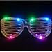 FLASHING LIGHTS SHUTTER SHADE STYLE PARTY SUNGLASSES CLEAR