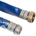 Goodyear EP Spiraflex Blue PVC Light Duty Suction/Discharge Hose Assembly, Aluminum NPSH Male x Brass Female Swivel Couplings, 90 PSI Max Pressure