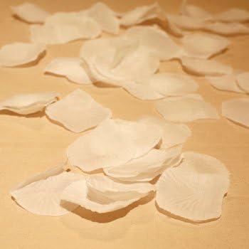 Details Accessories 300 Fabric Rose Petals for Weddings, Valentine's and Romantic Occasions - Choice of Red, Pink or White (White)