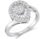Diamond Ring Anniversary Fashion Band 14k White Gold (3/4 CTW), Size 9