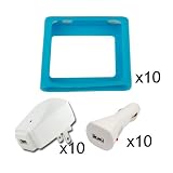 SKQUE APPLE NANO 6G Blue Silicone skin case +Premium USB Charger (CAR+WALL)