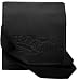 Ferragamo Embossed Black Leather Flat Messenger Bag 24-7208 Image