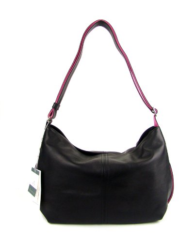 BRUNO ROSSI Italian Shoulder Bag Crossbody Hobo Bag in White - Yellow or Black Leather BRUNO ROSSI Italian Shoulder Bag Crossbody Hobo Bag in White - Yellow or Black Leather