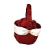 Hortense B. Hewitt Wedding Accessories Beautiful and Bold, Flower Girl Basket, Red Claret