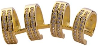 Miss Chopin Sterling Silver Four Loop Ear Cuff One Single Cuff Gold Plated